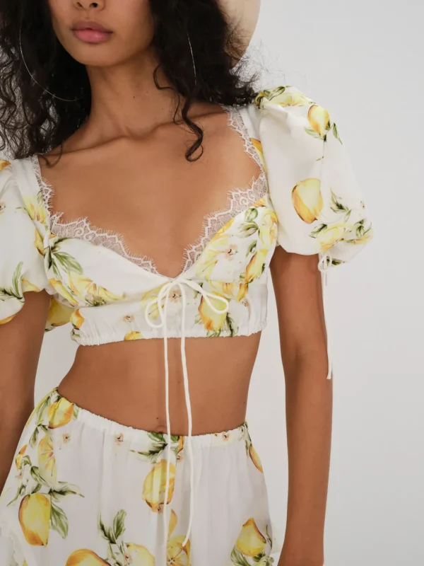Woman For Love & Lemons Alana Crop Top