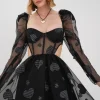 Woman For Love & Lemons Alexandra Long Sleeve Mini Dress