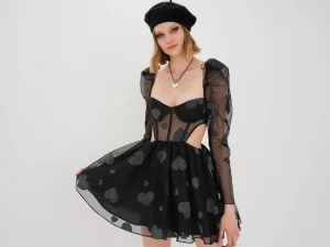 Woman For Love & Lemons Alexandra Long Sleeve Mini Dress