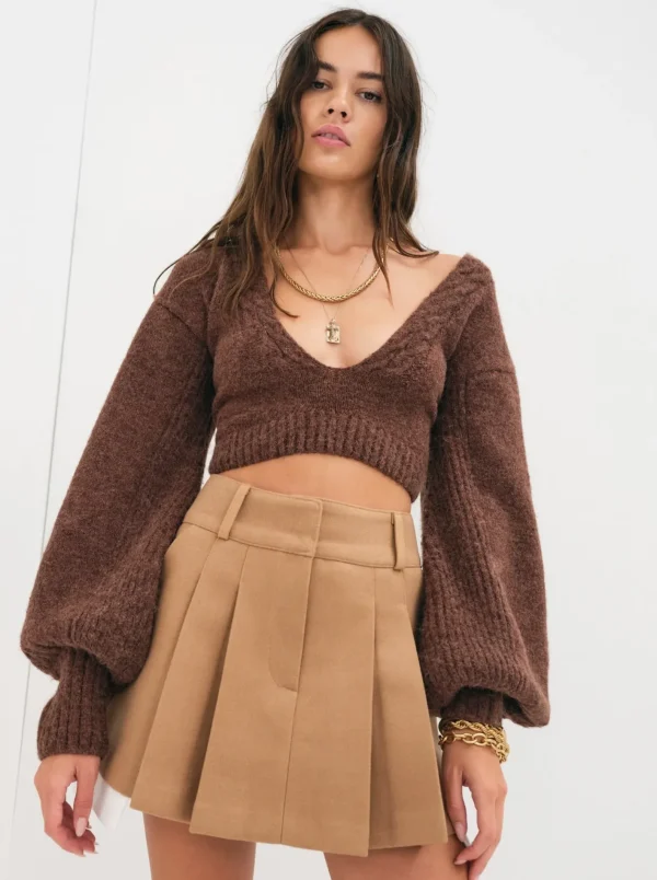 Woman For Love & Lemons Amelia Crop Sweater