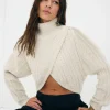 Woman For Love & Lemons Amelia Cross Front Turtleneck