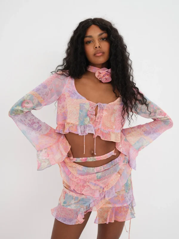 Woman For Love & Lemons Arden Mini Skirt