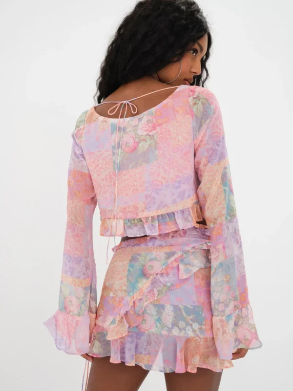 Woman For Love & Lemons Arden Mini Skirt