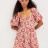 Woman For Love & Lemons Auden Puff Sleeve Mini Dress