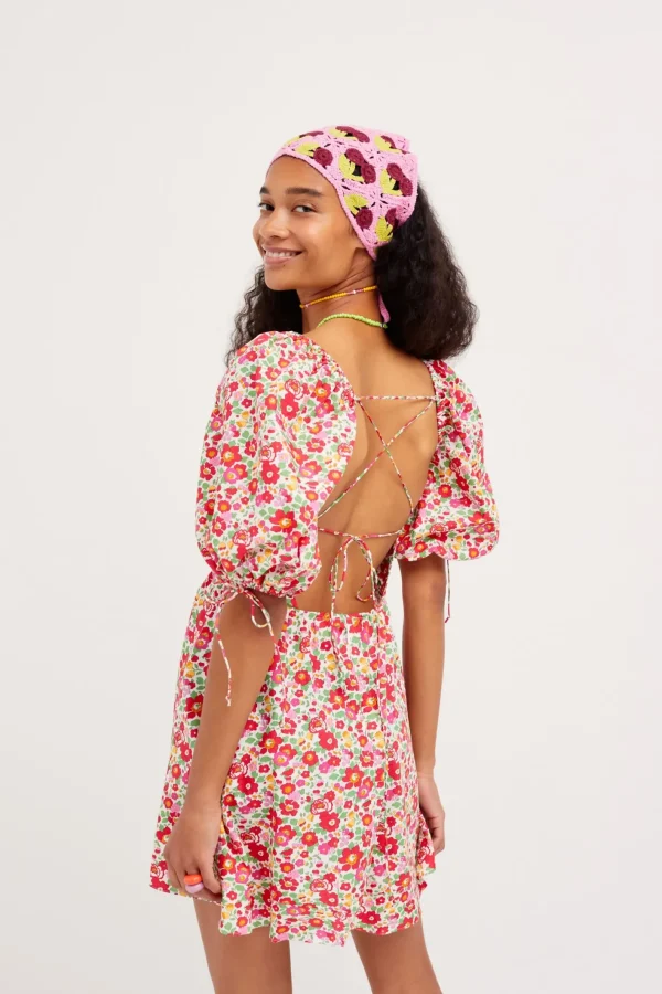 Woman For Love & Lemons Auden Puff Sleeve Mini Dress