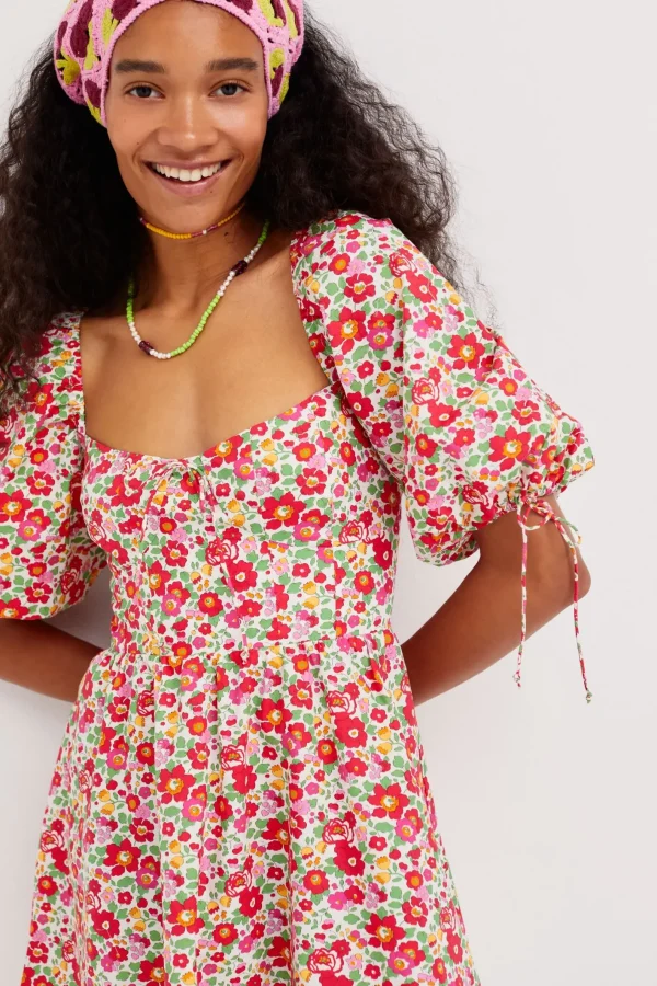 Woman For Love & Lemons Auden Puff Sleeve Mini Dress