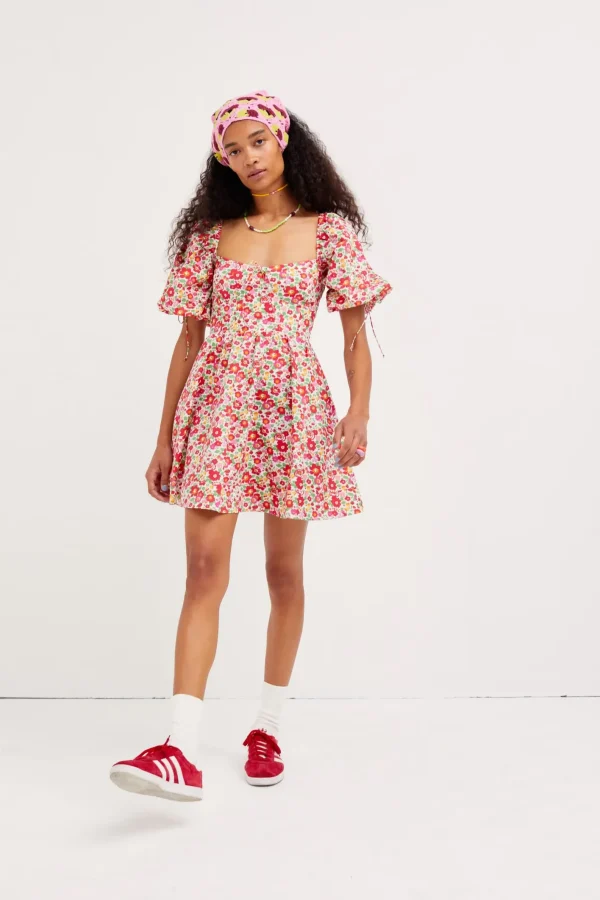 Woman For Love & Lemons Auden Puff Sleeve Mini Dress