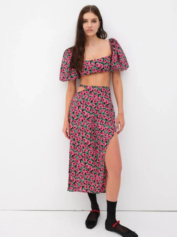 Woman For Love & Lemons Barolo Midi Skirt