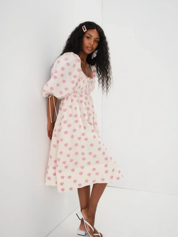 Woman For Love & Lemons Blakely Midi Dress