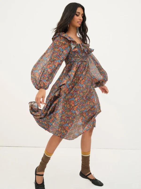 Woman For Love & Lemons Brittany Midi Dress
