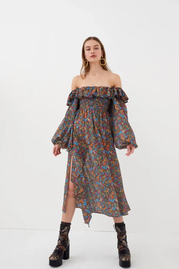 Woman For Love & Lemons Brittany Midi Dress