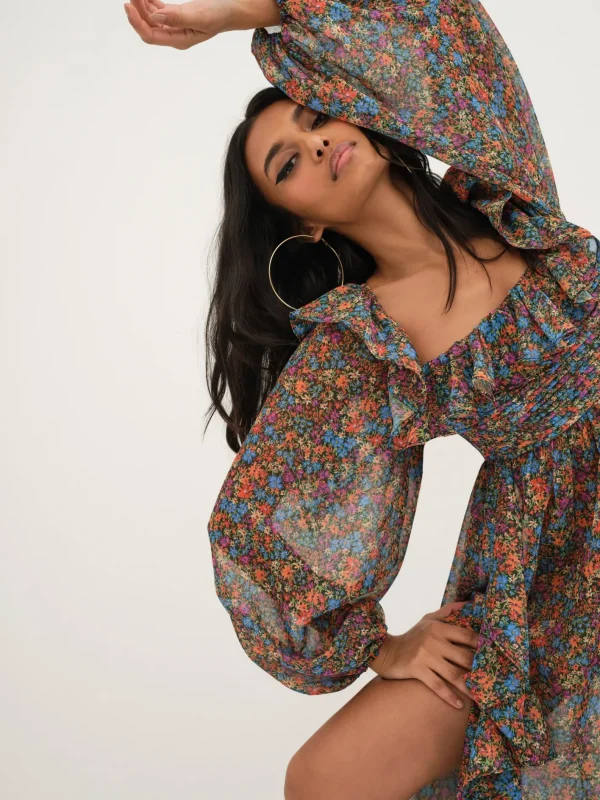 Woman For Love & Lemons Brittany Midi Dress