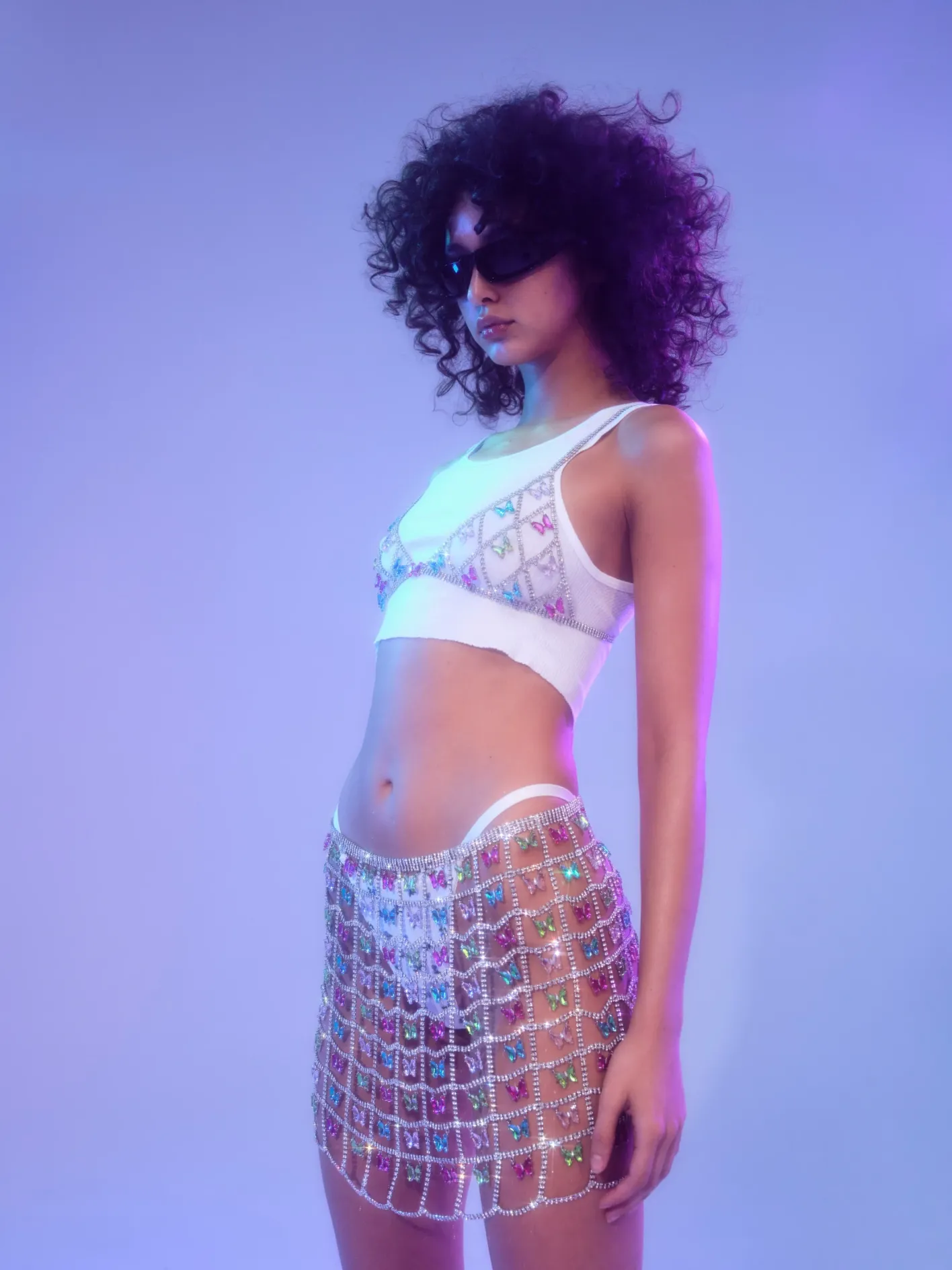 butterfly_grid_skirt_2.webp Woman For Love & Lemons Butterfly Grid Skirt