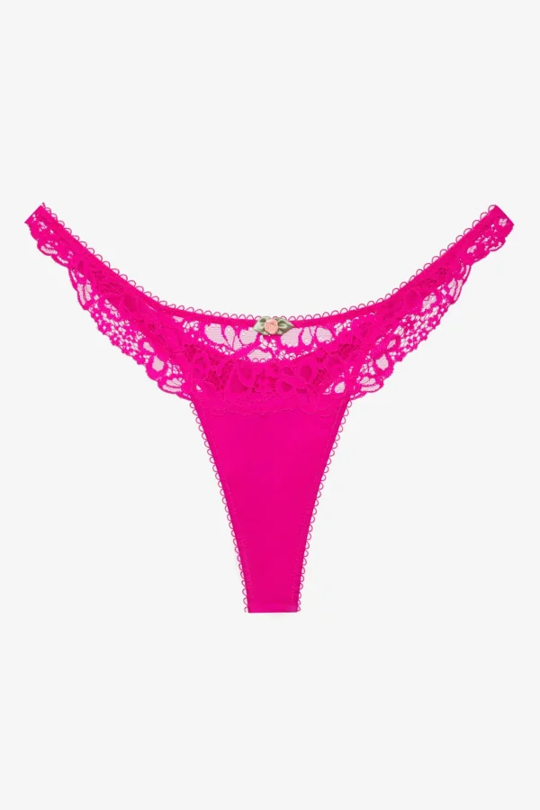 Woman For Love & Lemons Butterfly Lace Thong Panty
