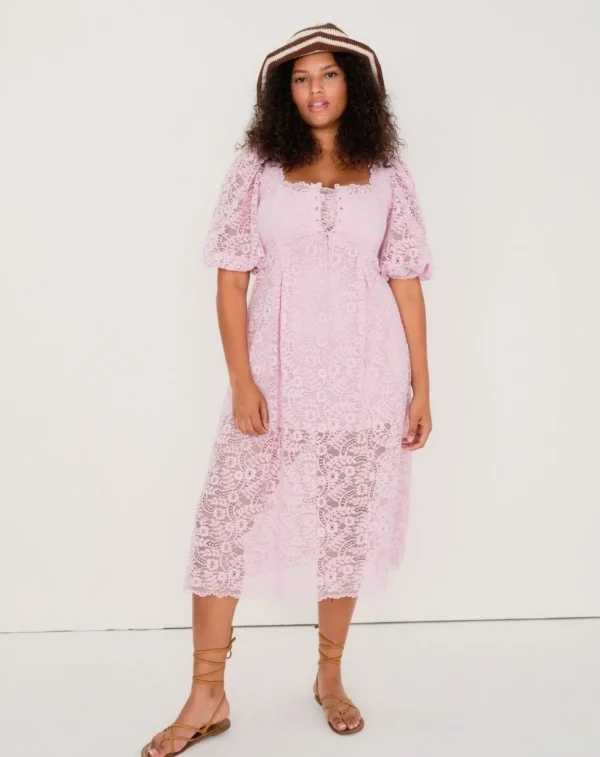 Woman For Love & Lemons Carmela Midi Dress