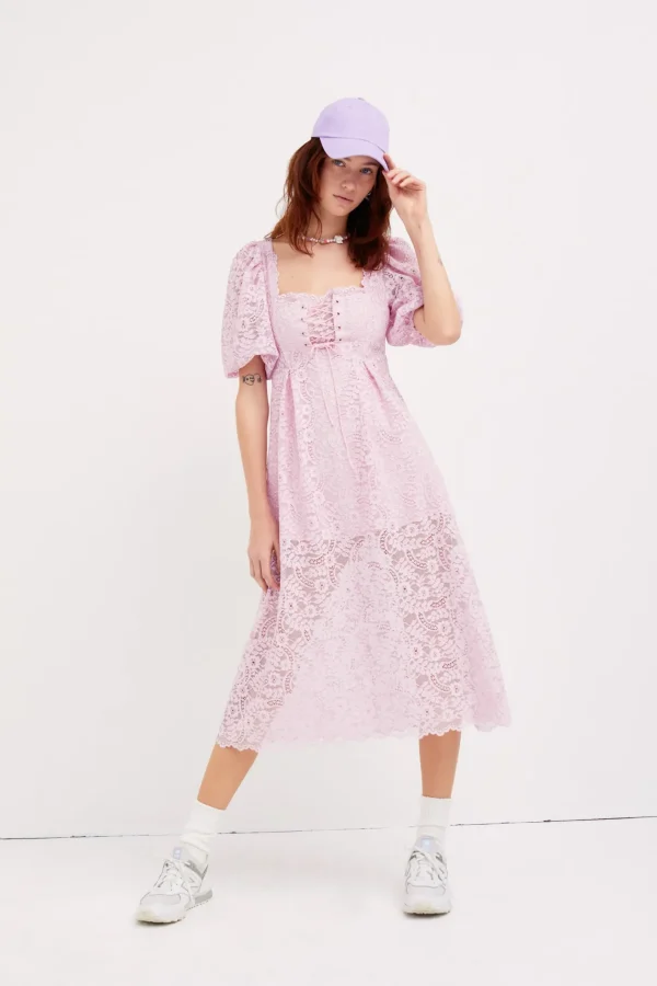 Woman For Love & Lemons Carmela Midi Dress