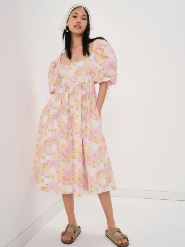 Woman For Love & Lemons Carrie Midi Dress