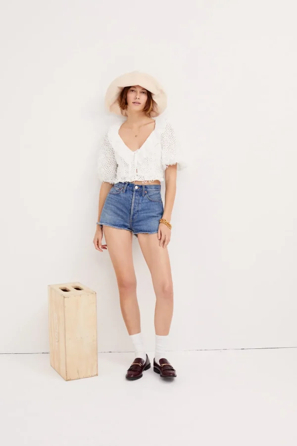 Woman For Love & Lemons Cassie Crop Top