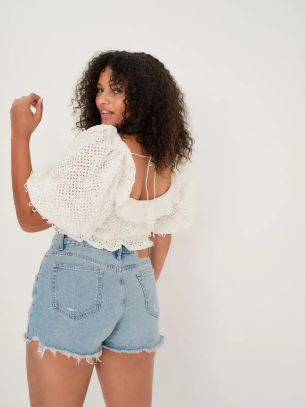 Woman For Love & Lemons Cassie Crop Top