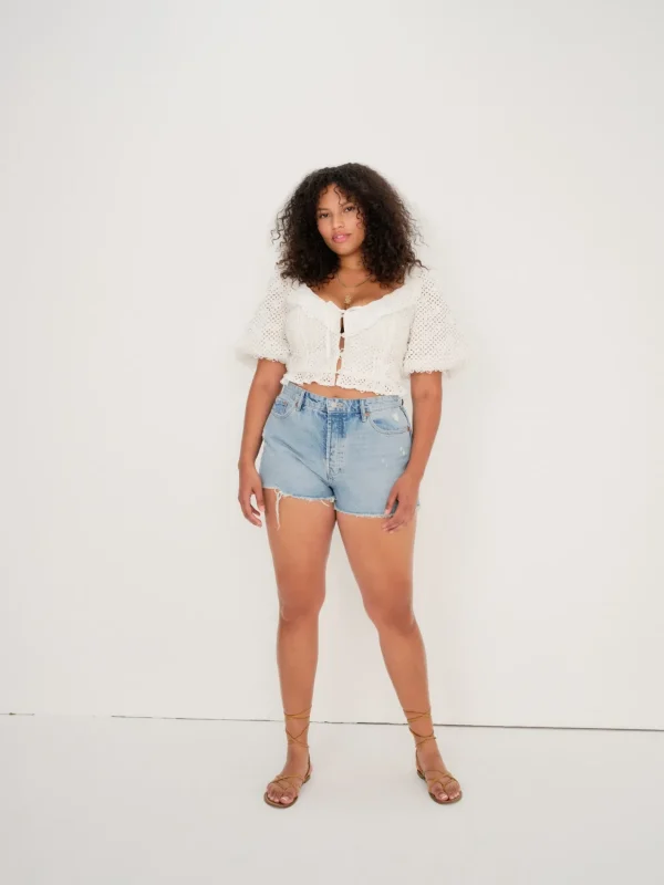 Woman For Love & Lemons Cassie Crop Top