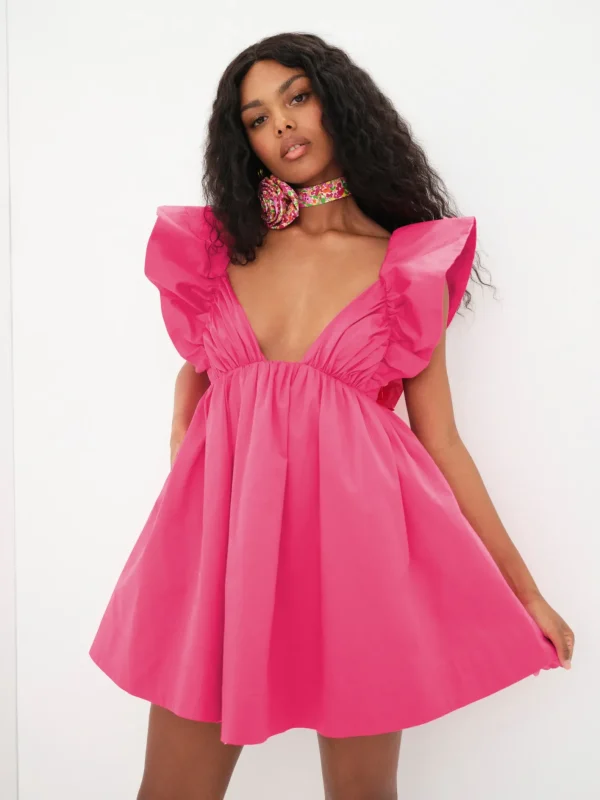Woman For Love & Lemons Clementine Mini Dress