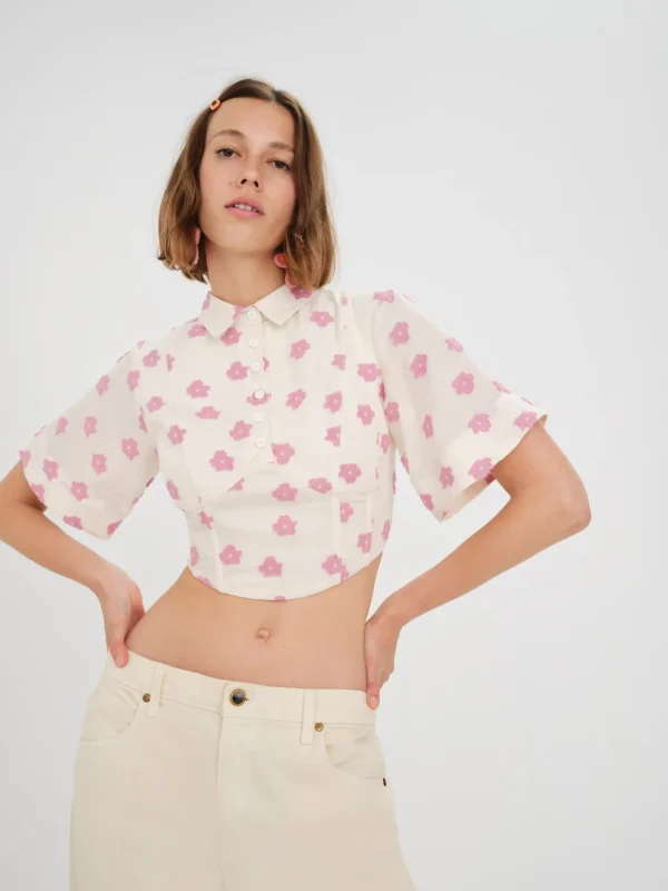 Woman For Love & Lemons Clover Top