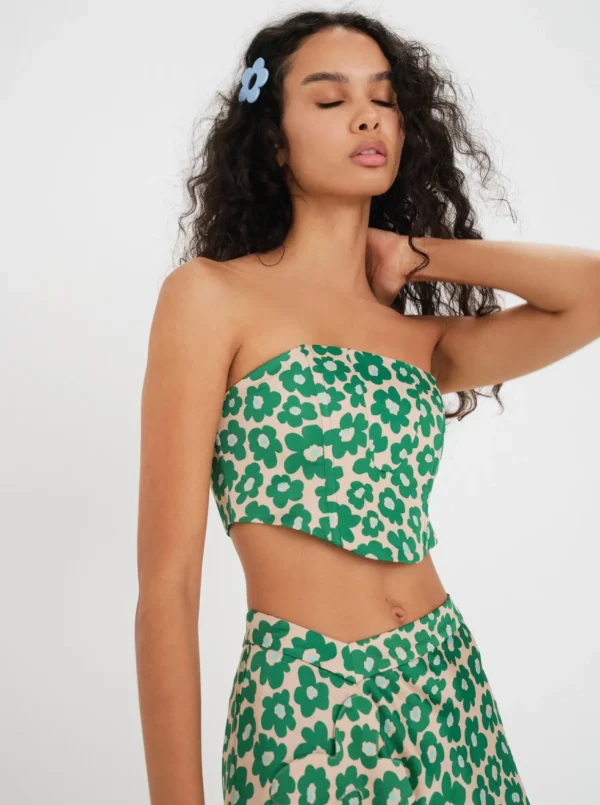 Woman For Love & Lemons Cooper Crop Top