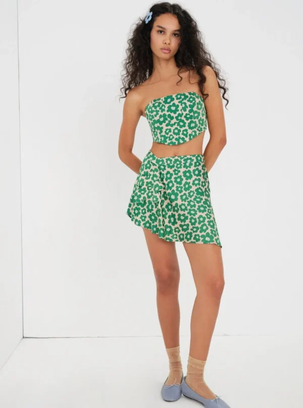 Woman For Love & Lemons Cooper Crop Top