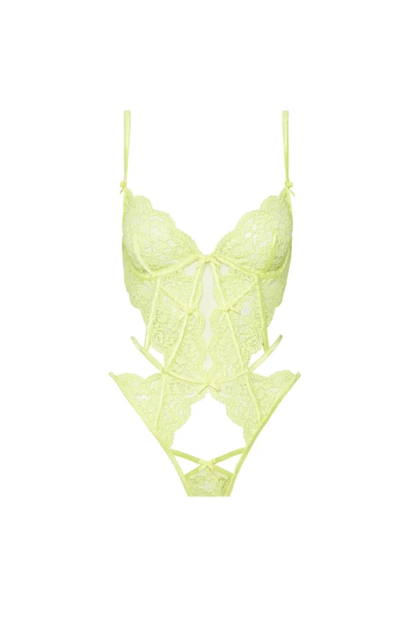 Woman For Love & Lemons Creamsicle Lace Bodysuit
