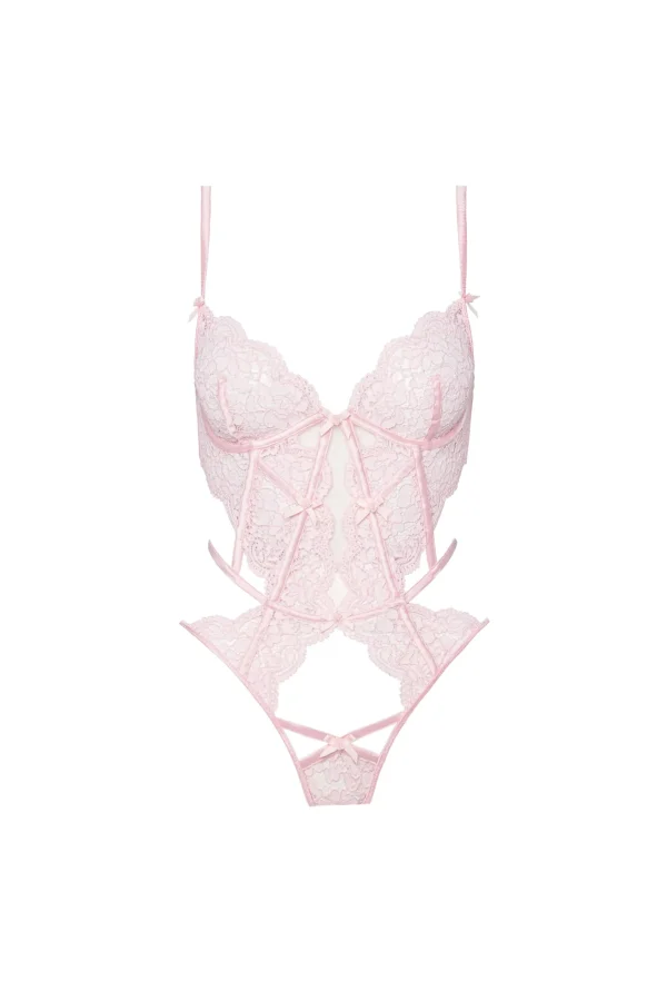 Woman For Love & Lemons Creamsicle Lace Bodysuit