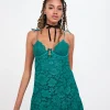 Woman For Love & Lemons Creamsicle Lace Slip Dress