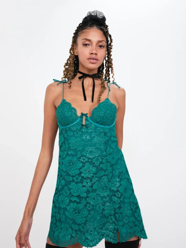 Woman For Love & Lemons Creamsicle Lace Slip Dress