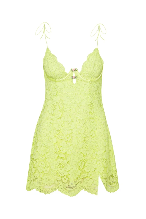 Woman For Love & Lemons Creamsicle Lace Slip Dress