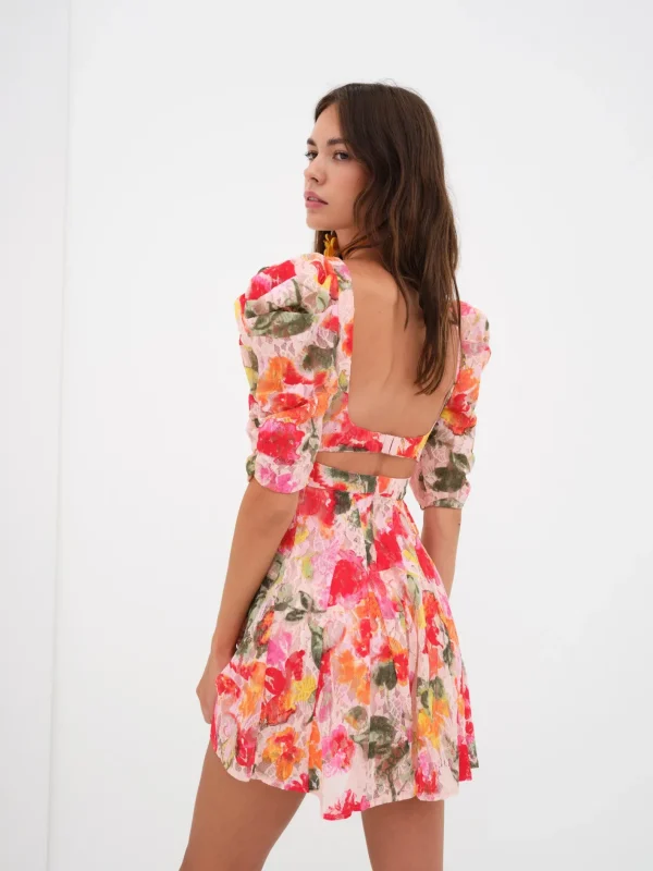 Woman For Love & Lemons Dascha Puff Sleeve Mini Dress