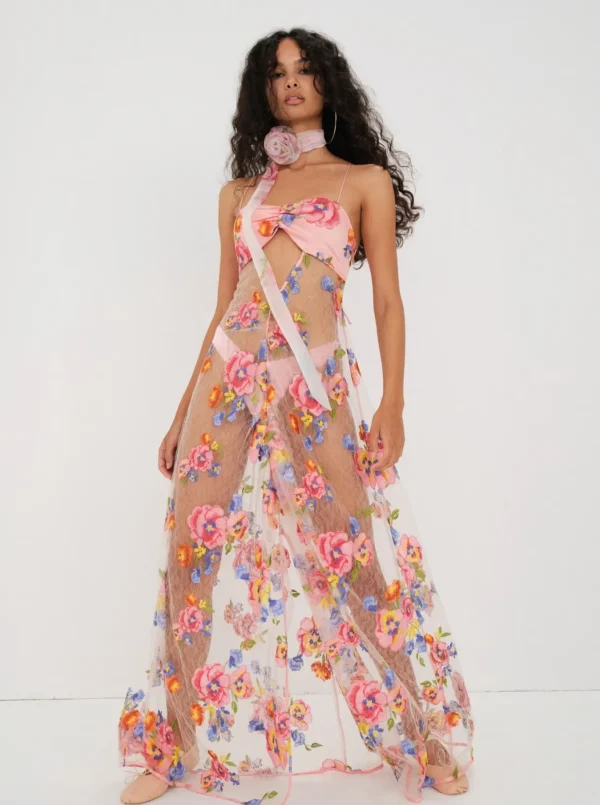 Woman For Love & Lemons Delaney Maxi Dress