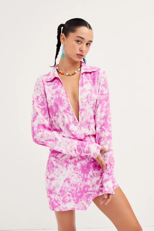 Woman For Love & Lemons Devon Shirt Dress