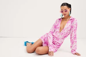 Woman For Love & Lemons Devon Shirt Dress