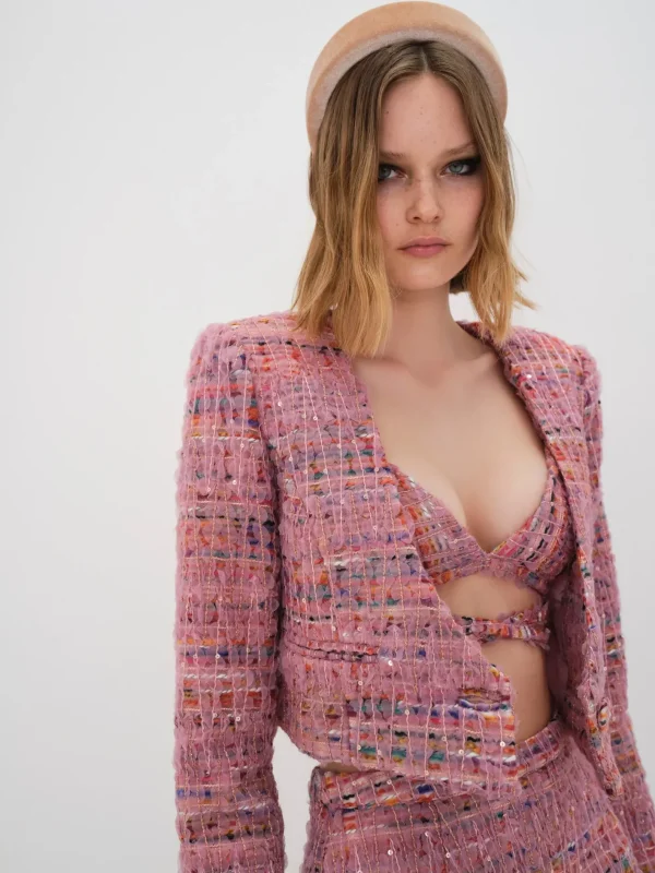 Woman For Love & Lemons Dionne Cropped Blazer