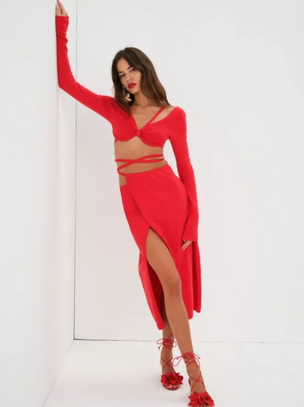 Woman For Love & Lemons Edith Crop Sweater
