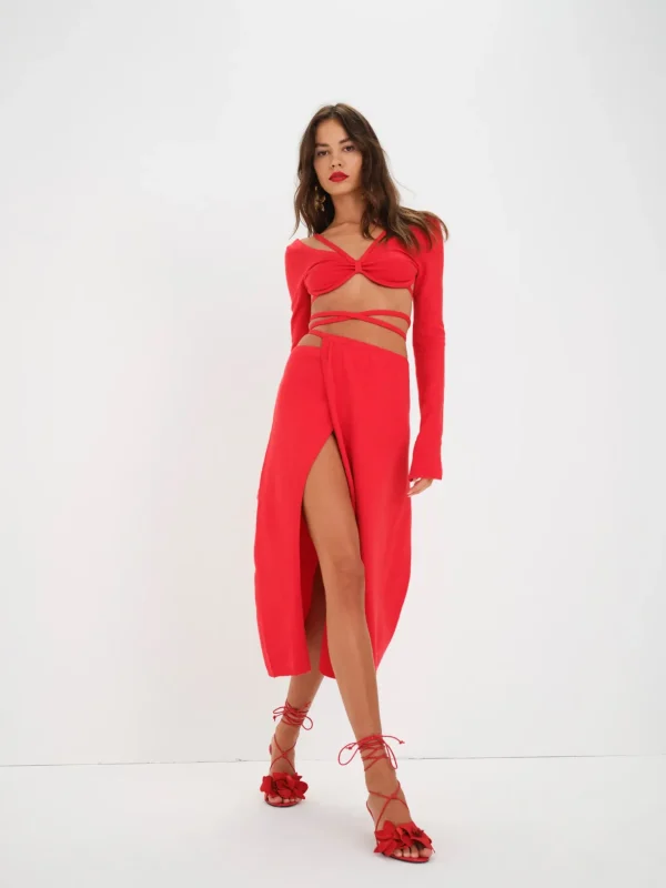 Woman For Love & Lemons Edith Crop Sweater