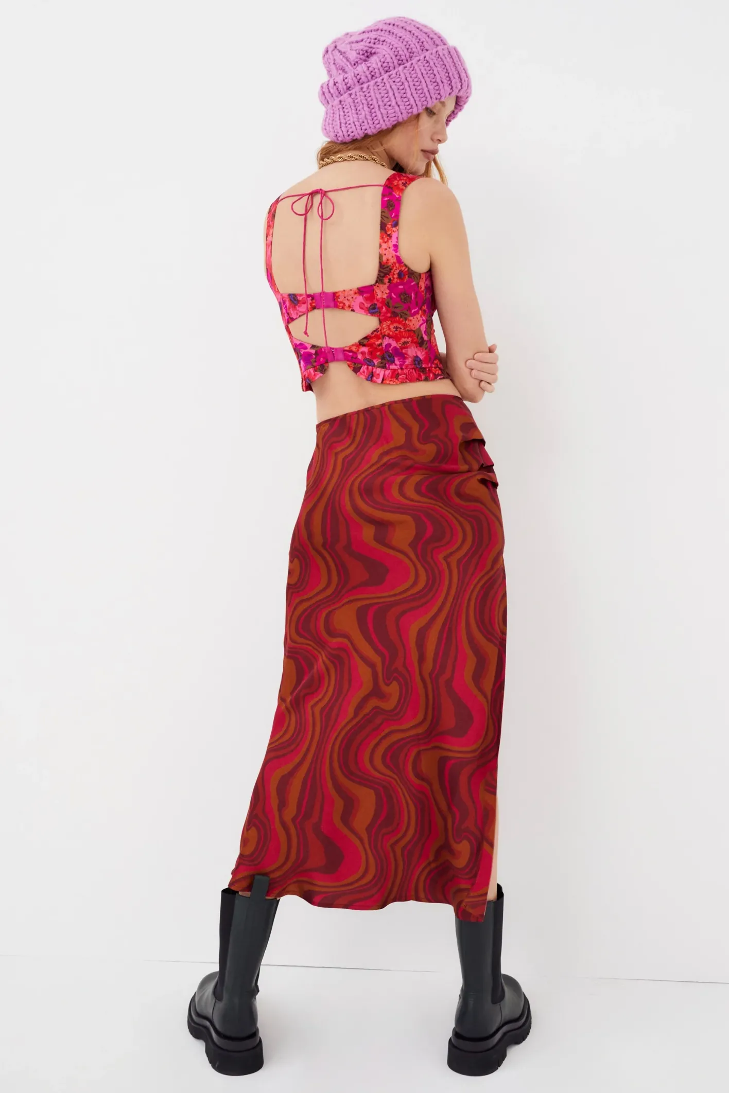 eleanor_midi_skirt_1.webp Woman For Love & Lemons Eleanor Midi Skirt