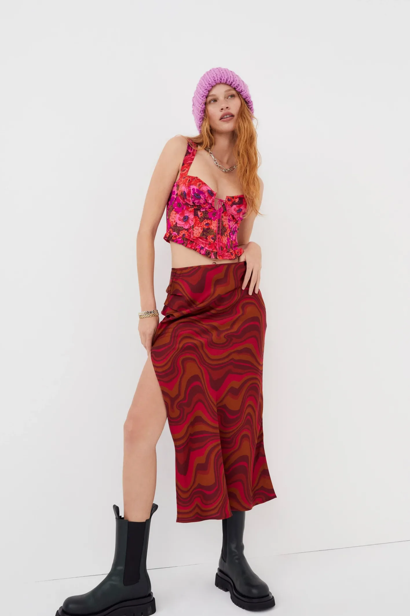 eleanor_midi_skirt_2.webp Woman For Love & Lemons Eleanor Midi Skirt