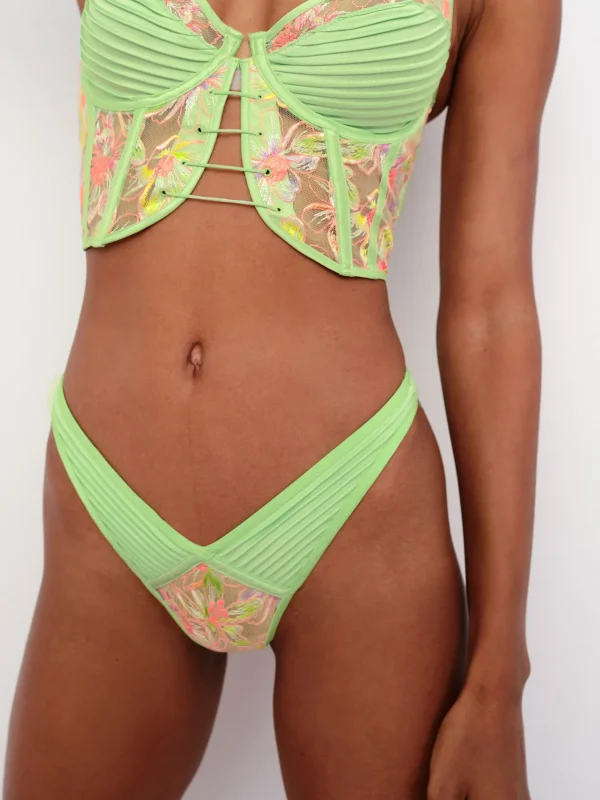 Woman For Love & Lemons Electric Fields Embroidery High-Waist Panty