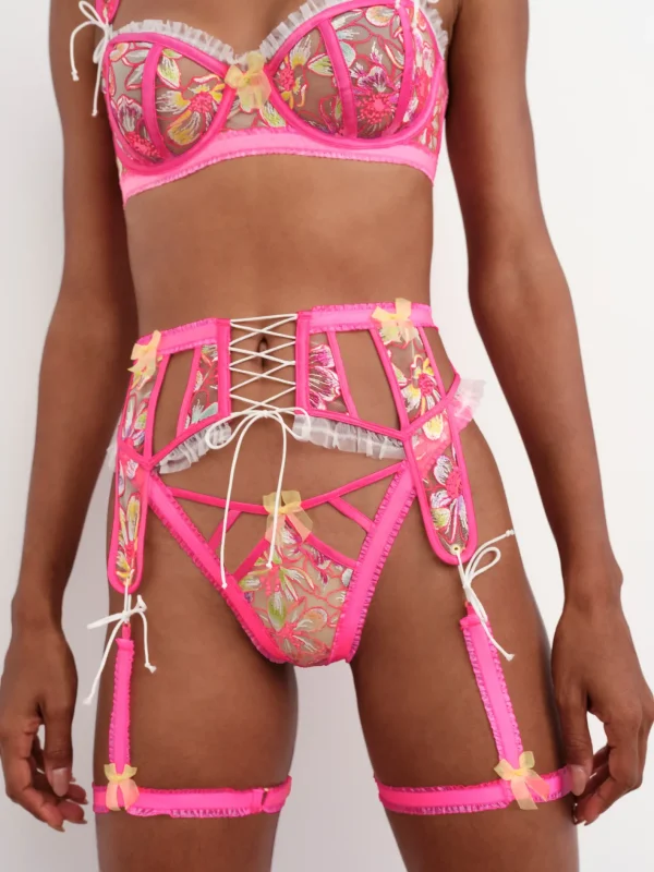 Woman For Love & Lemons Electric Fields Embroidery Thong Panty