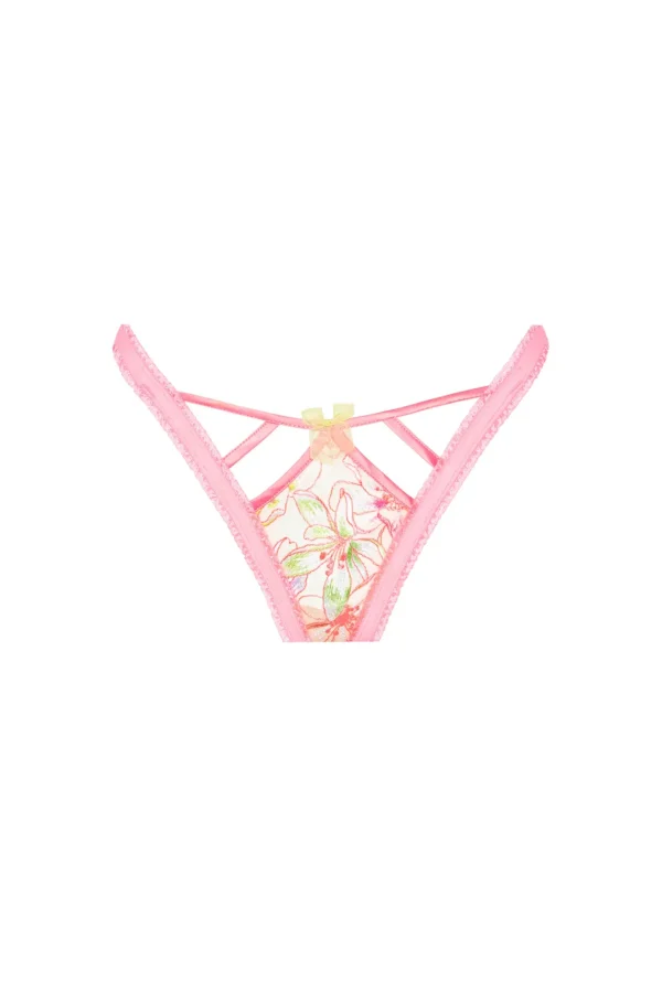 Woman For Love & Lemons Electric Fields Embroidery Thong Panty