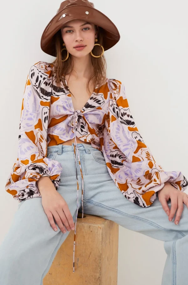 Woman For Love & Lemons Esmeralda Crop Top