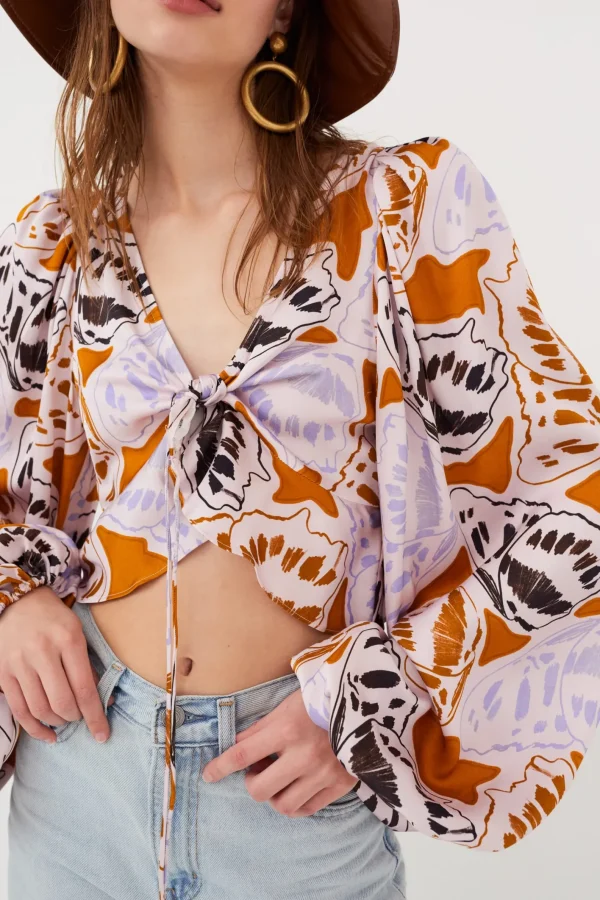Woman For Love & Lemons Esmeralda Crop Top