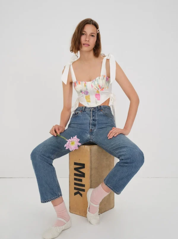Woman For Love & Lemons Eugene Bustier Top