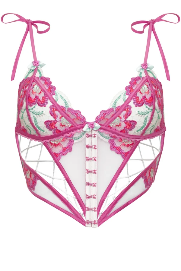 Woman For Love & Lemons Festival Floral Bustier