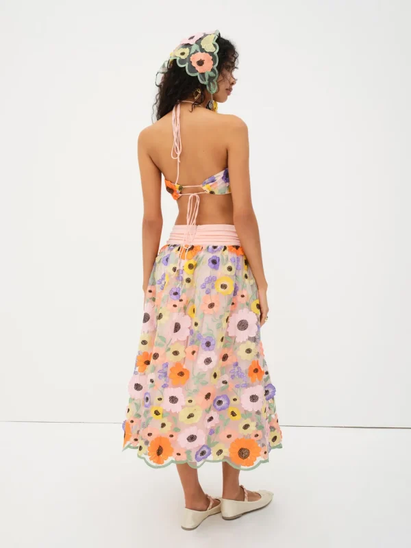Woman For Love & Lemons Fiore Midi Skirt